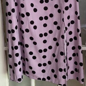 Wednesday's Girl Skirt Size 18 Lavender with Black Polka-dots